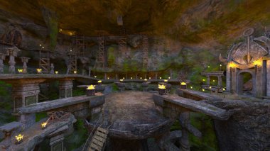 Yeraltı tapınağının 3 boyutlu canlandırması