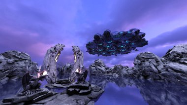 UFO 'nun 3B canlandırması.