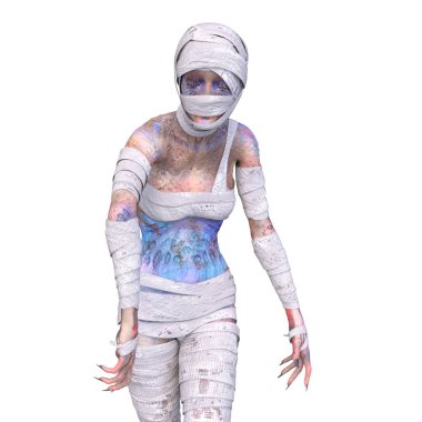 Üç boyutlu mumya kadın tasviri