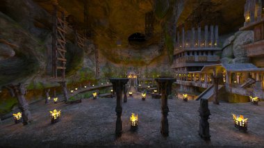 Yeraltı tapınağının 3 boyutlu canlandırması