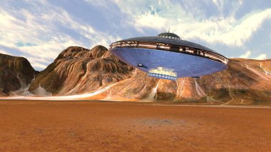 UFO 'nun 3B canlandırması.