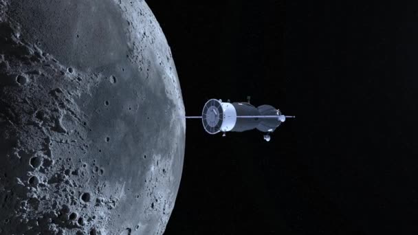Рендеринг Космического Корабля Луны — стоковое видео