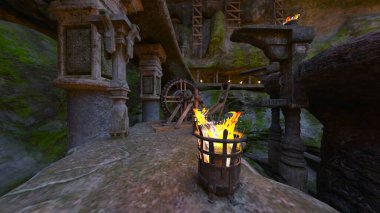 Yeraltı tapınağının 3 boyutlu canlandırması