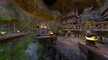 Yeraltı tapınağının 3 boyutlu canlandırması