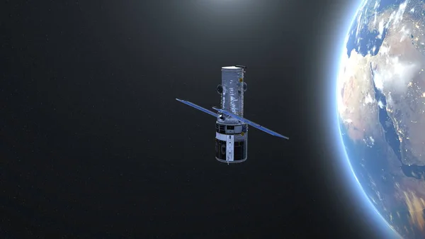 Rendering Artificial Satellite Earth — Foto Stock