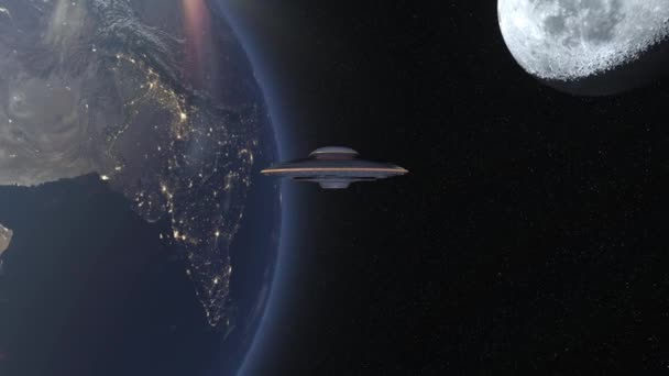 Vykreslování Země Ufo — Stock video