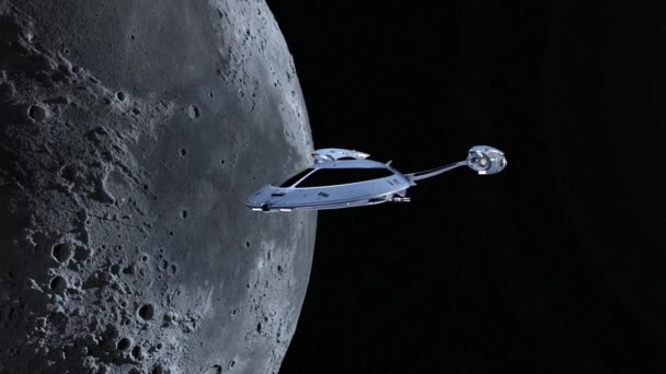 Bir Uzay Gemisi Boyutlu Canlandırması — Stok video