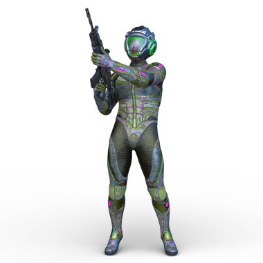 Bir siber adamın 3 boyutlu canlandırması