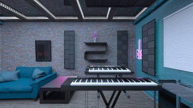 Özel odanın 3 boyutlu canlandırması