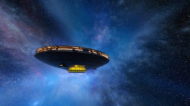 UFO 'nun 3B canlandırması.