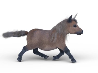 Tek boynuzlu atın 3 boyutlu canlandırması