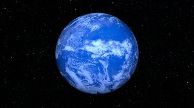 3D rendering of the earth and outer space