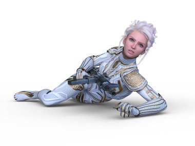 Bir siber kadının 3 boyutlu canlandırması