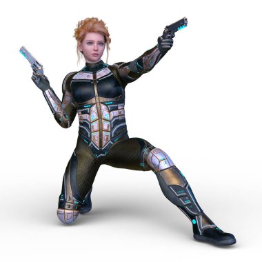 Bir siber kadının 3 boyutlu canlandırması