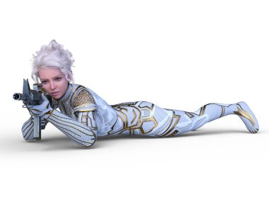 Bir siber kadının 3 boyutlu canlandırması