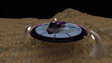 UFO 'nun 3B canlandırması.
