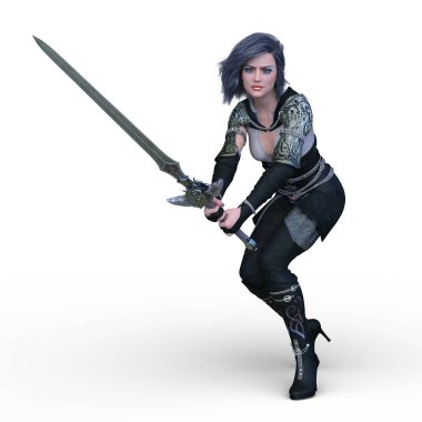 Dişi bir gladyatörün 3 boyutlu canlandırması