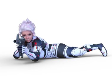 Bir siber kadının 3 boyutlu canlandırması