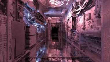 Makine odasının 3B görüntülemesi