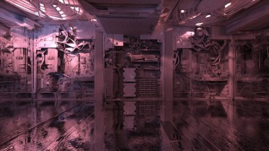 Makine odasının 3B görüntülemesi