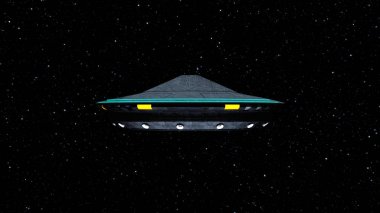 UFO 'nun 3B canlandırması.