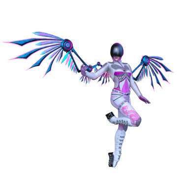 Bir siber kadının 3 boyutlu canlandırması