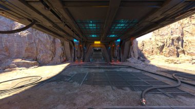 Gezegen keşif üssünün 3 boyutlu görüntülemesi