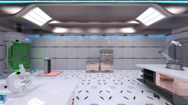 Sayborg test laboratuvarının 3D görüntülemesi