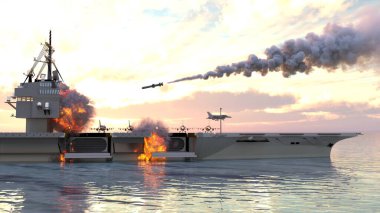 Uçak gemisinin 3D görüntülemesi