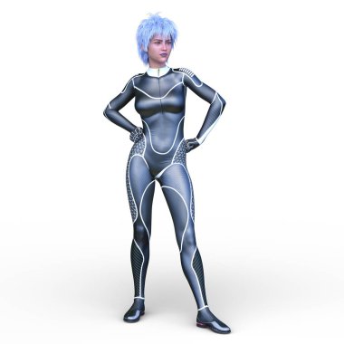 Bir siber kadının 3 boyutlu canlandırması