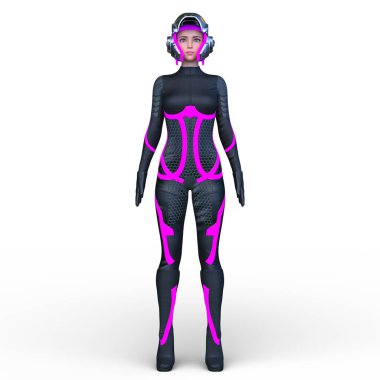 Bir siber kadının 3 boyutlu canlandırması