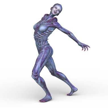 Dişi bir uzaylının 3D görüntüsü