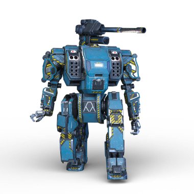 Bir savaş robotunun 3 boyutlu canlandırması