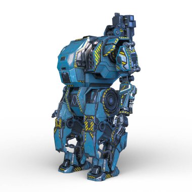 Bir savaş robotunun 3 boyutlu canlandırması