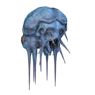 Bir uzaylı kafasının 3 boyutlu görüntüsü