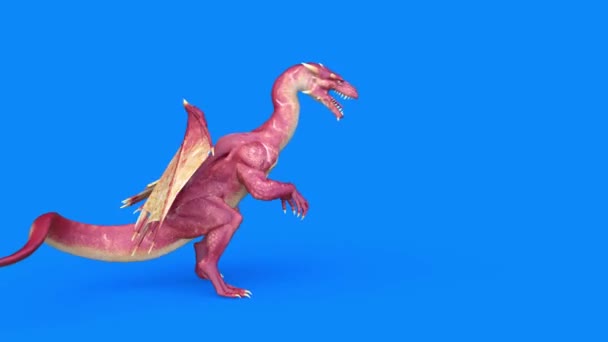 Vykreslování Pterosaura — Stock video