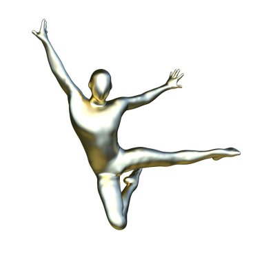 Poz veren bir adamın 3B görüntüsü