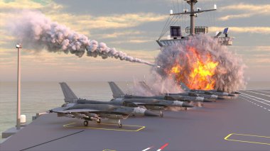 Uçak gemisinin 3D görüntülemesi