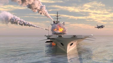 Uçak gemisinin 3D görüntülemesi