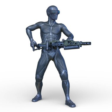 Bir siber savaşçının 3 boyutlu canlandırması