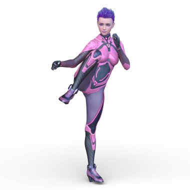 Bir siber kadının 3 boyutlu canlandırması