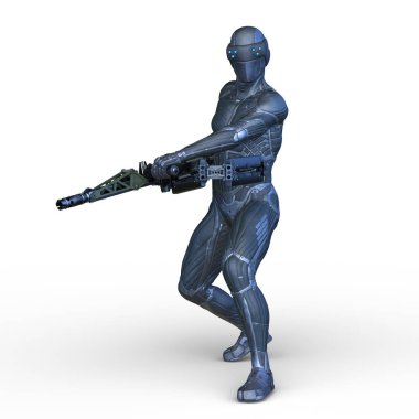 Bir siber savaşçının 3 boyutlu canlandırması
