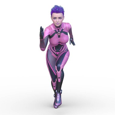 Bir siber kadının 3 boyutlu canlandırması