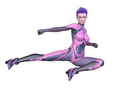 Bir siber kadının 3 boyutlu canlandırması