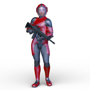 Bir siber kadının 3 boyutlu canlandırması