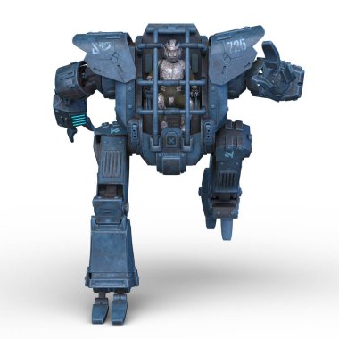 Bir insan taşıyıcı robotun 3 boyutlu canlandırması