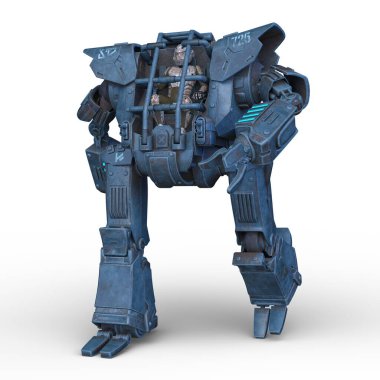 Bir insan taşıyıcı robotun 3 boyutlu canlandırması