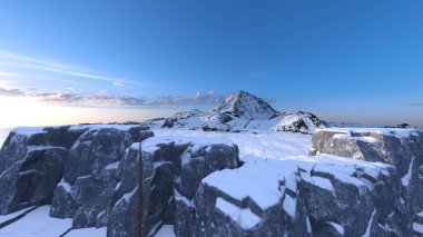 3D rendering of the snow field