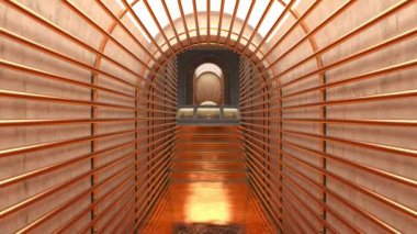 Merkezi salonun 3B görüntülemesi