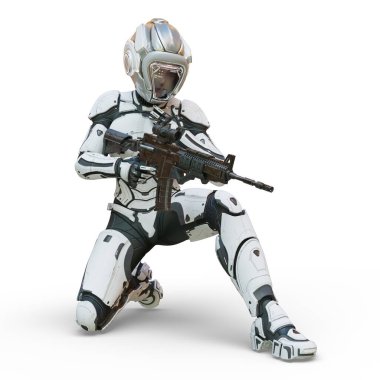 Bir siber kadının 3 boyutlu canlandırması